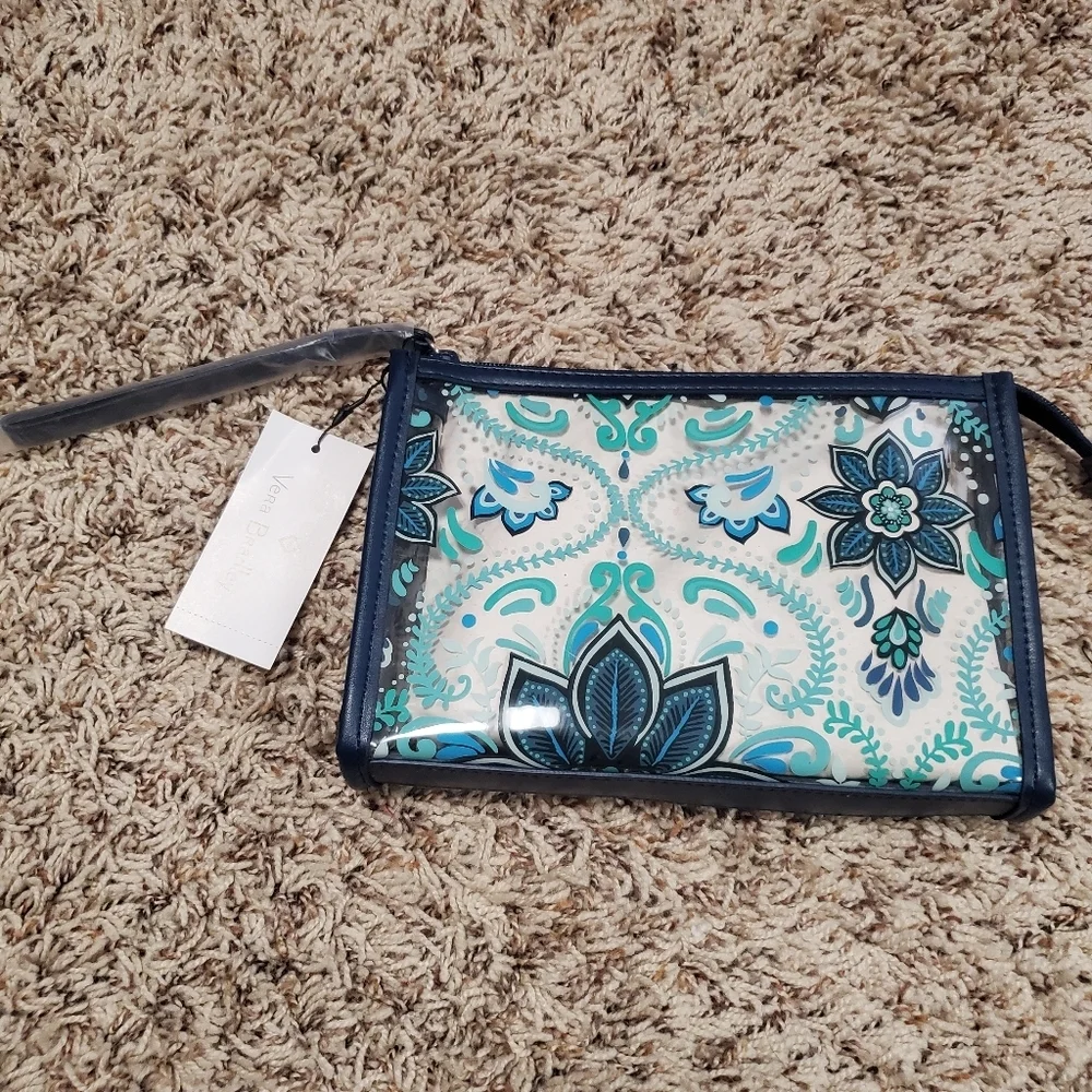 Vera Bradley Factory Style Clear Beach Wristlet NWT